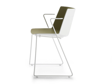 AÏKU - Sled base polypropylene chair with armrests by MDF Italia - view 2